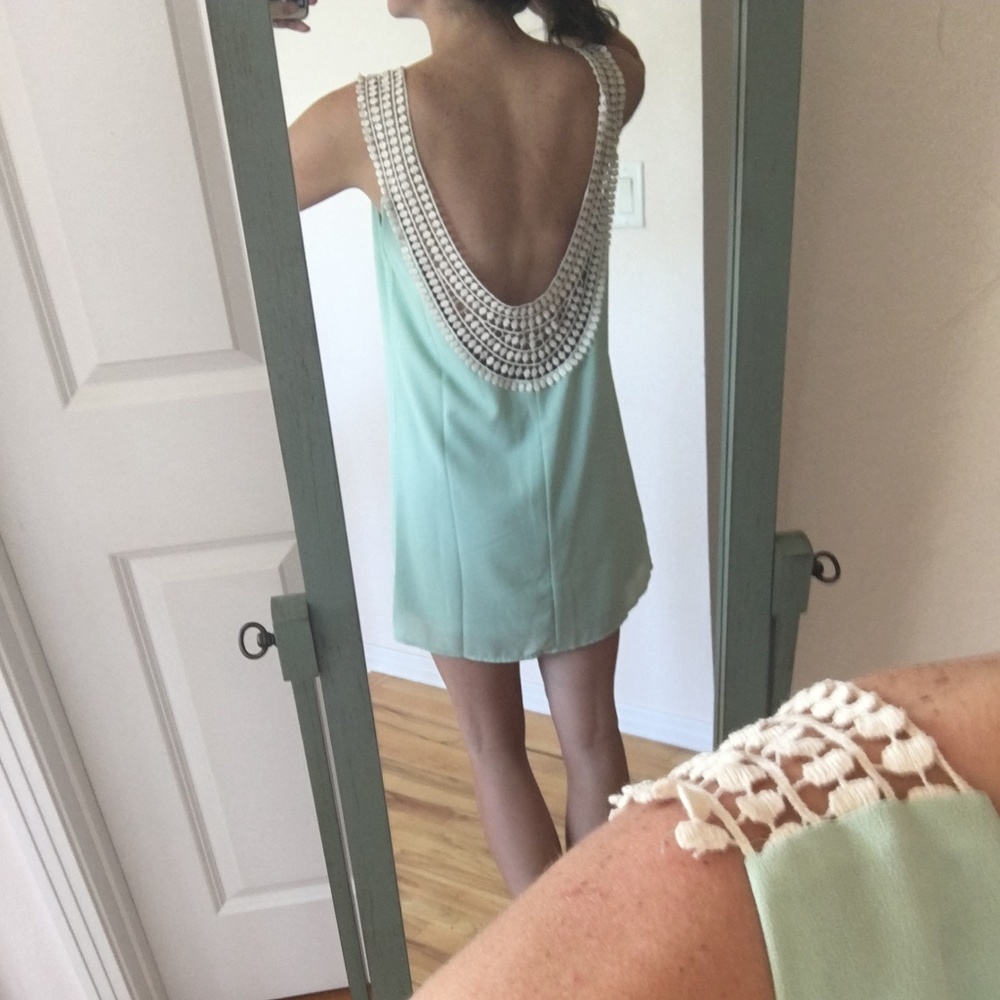 Mint Dress with beautiful back
